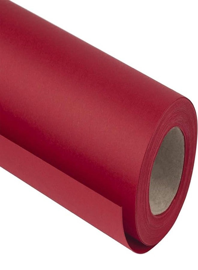 لفة ورق تغليف كرافت أحمر من راباهوليك، مقاس 17.5 بوصة × 393 بوصة (32.8 قدم)، مثالية لتغليف هدايا عيد الميلاد، ولوحات الإعلانات، والأعمال الفنية، وباقات الزهور، وصناديق النقل، وأغطية الأرضيات، والطاولات. - Image 1